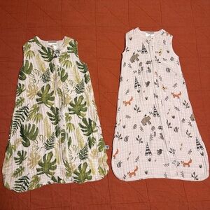 0-6 Months Small Tropical Leaf and Forest Friends Little Unicorn Sleep Sacks